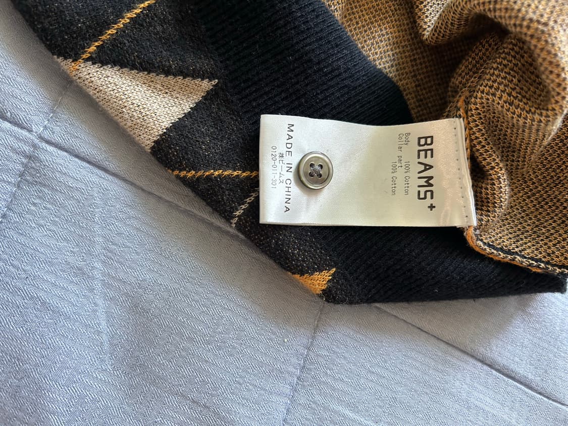 Beams plus 아가일 패턴 피케셔츠 상품이미지3