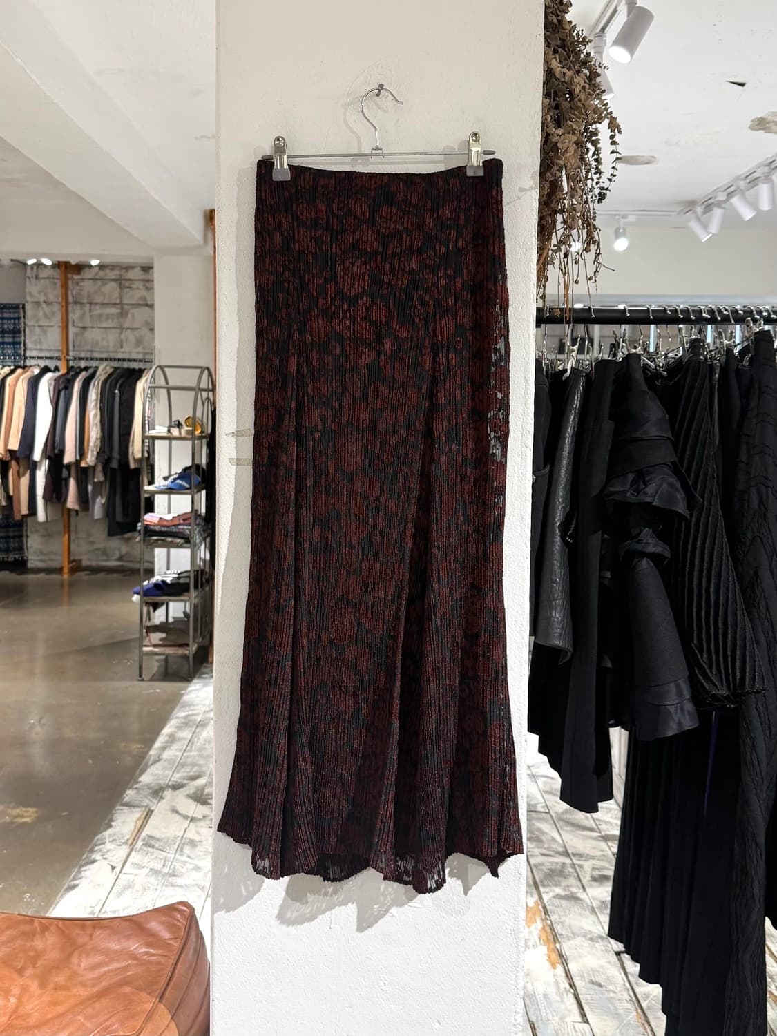 이세이미야케 화이트라벨 플라워 플리츠 하이넥 탑 스커트 셋업 상품이미지4