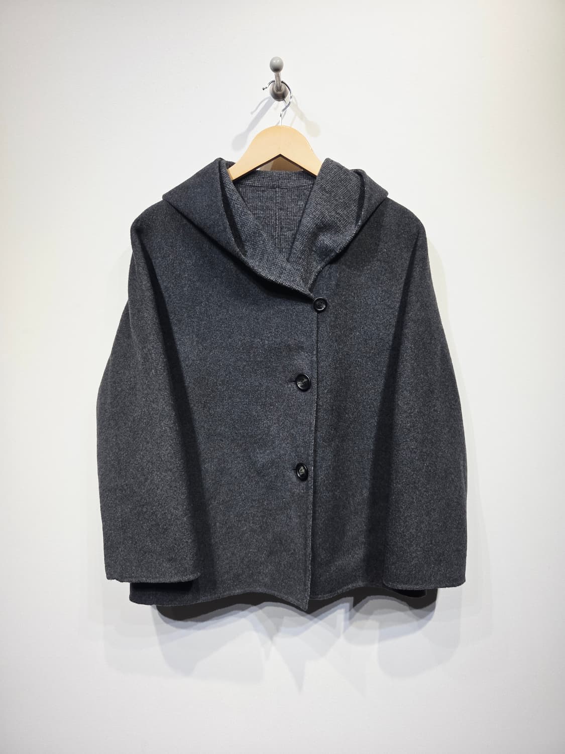 Laciento 라씨엔토 울 캐시미어 블렌드 후드 숏 코트 상품이미지2