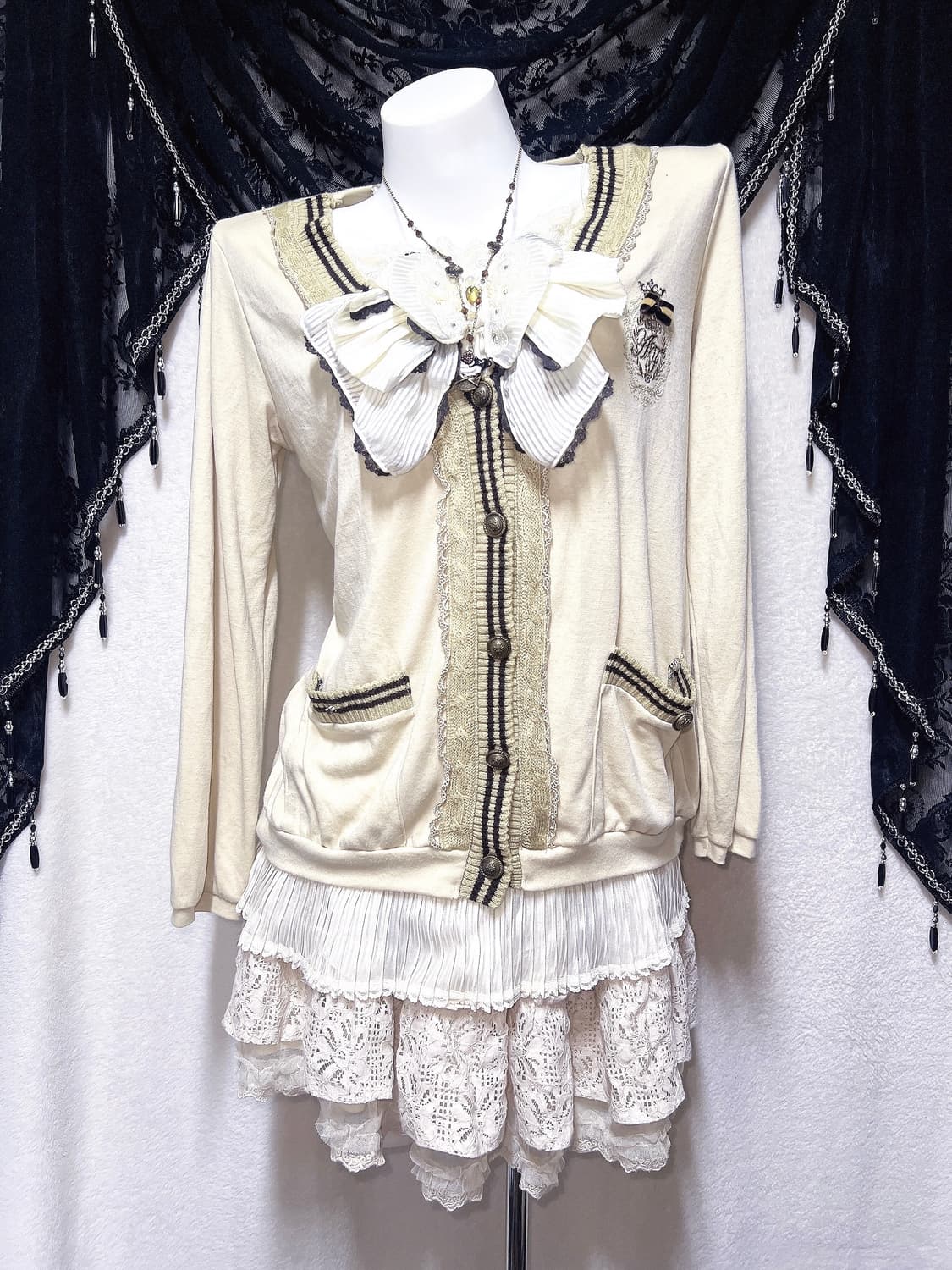 엑시즈팜 라떼갸루 로맨틱 로걀 모리걸 하치 레이스 캉캉 샤스커트 핀터 상품이미지1