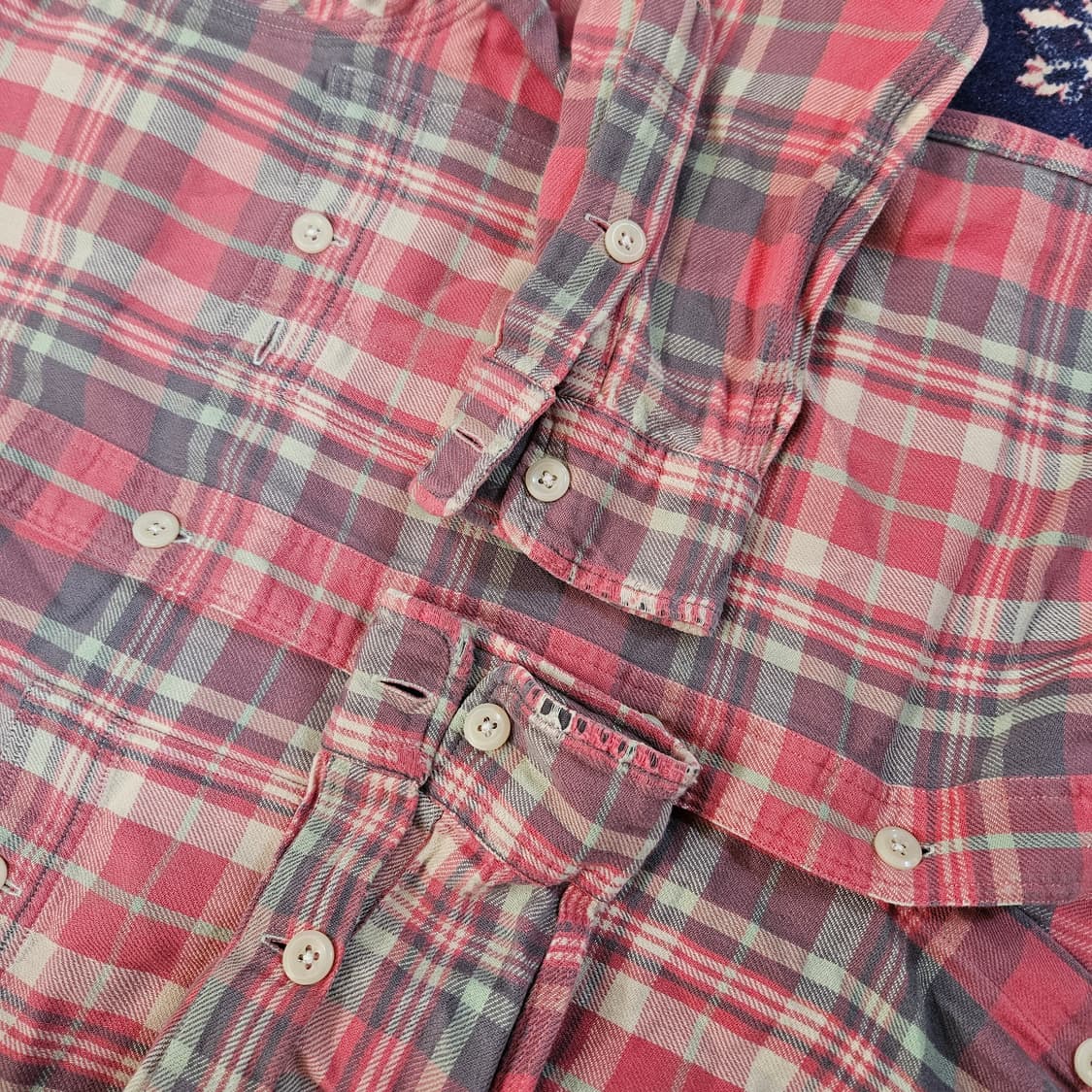 폴로랄프로렌 톤다운 핑크 체크 셔츠 S size 상품이미지5