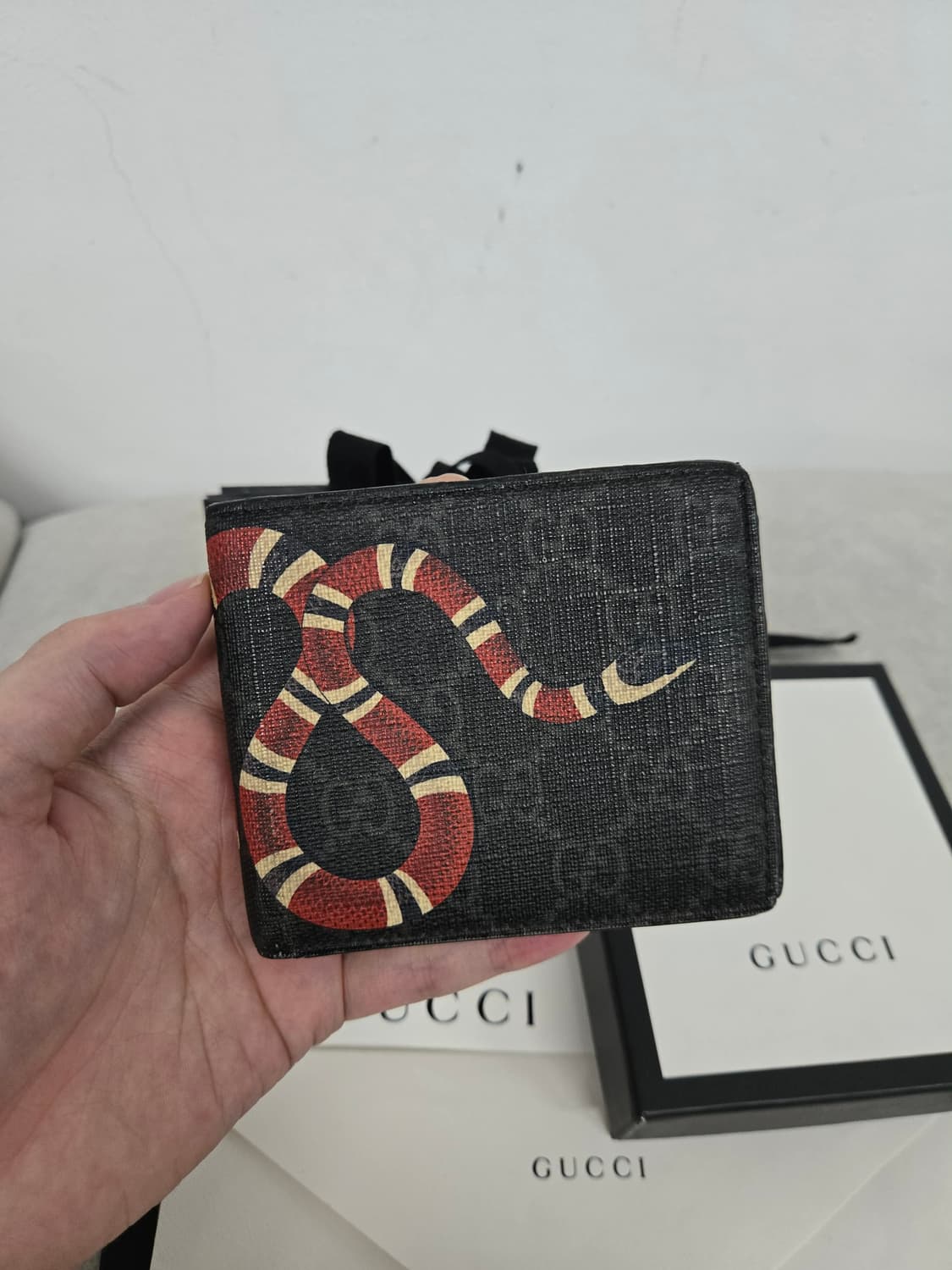 [보증서 정품]구찌 킹스네이크 반지갑 상품이미지1