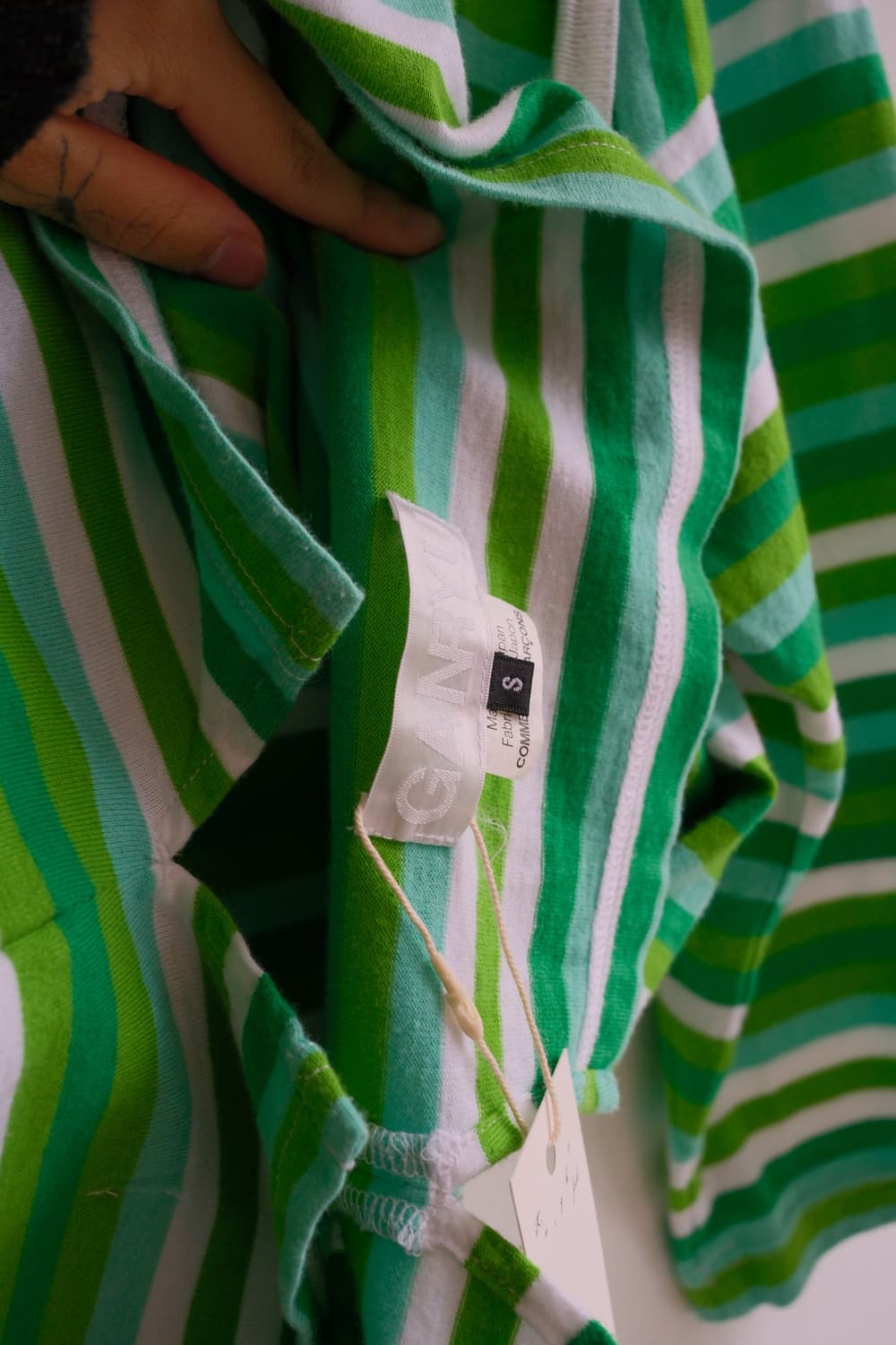 Drop shoulder stripe button top 상품이미지8