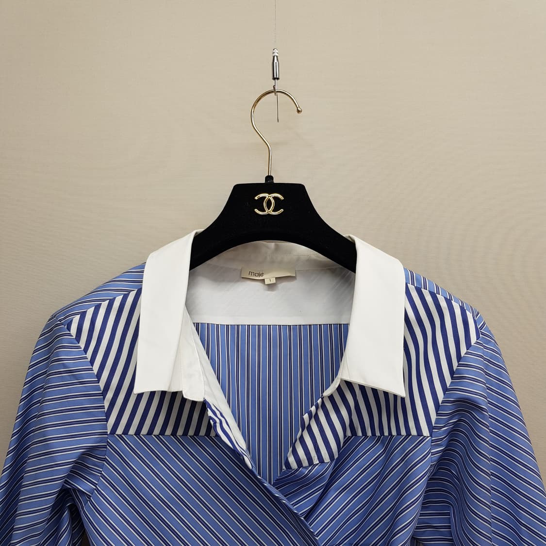 마쥬 스트라이프 랩 셔츠 블라우스 S사이즈 상품이미지3