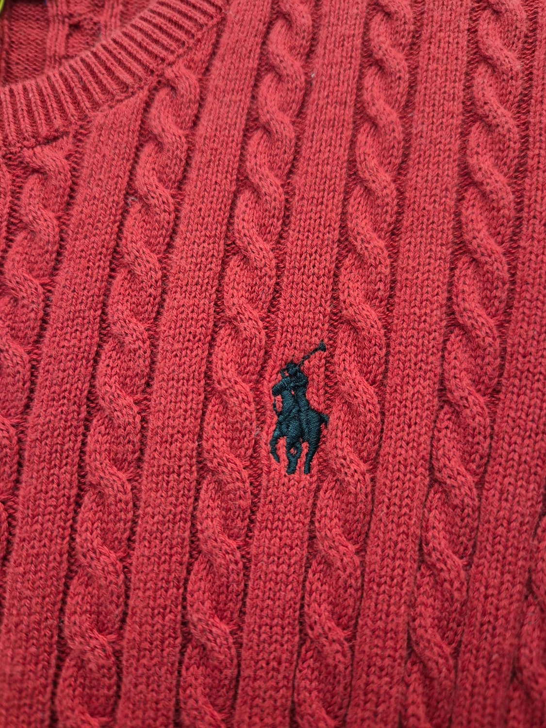 폴로  케이블 니트 가디건 레드 / 55 (정품) 상품이미지2