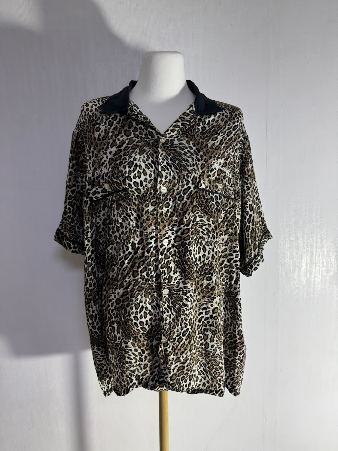 Freaks store towncraft 자수 레오파드 레이온 셔츠 상품이미지1