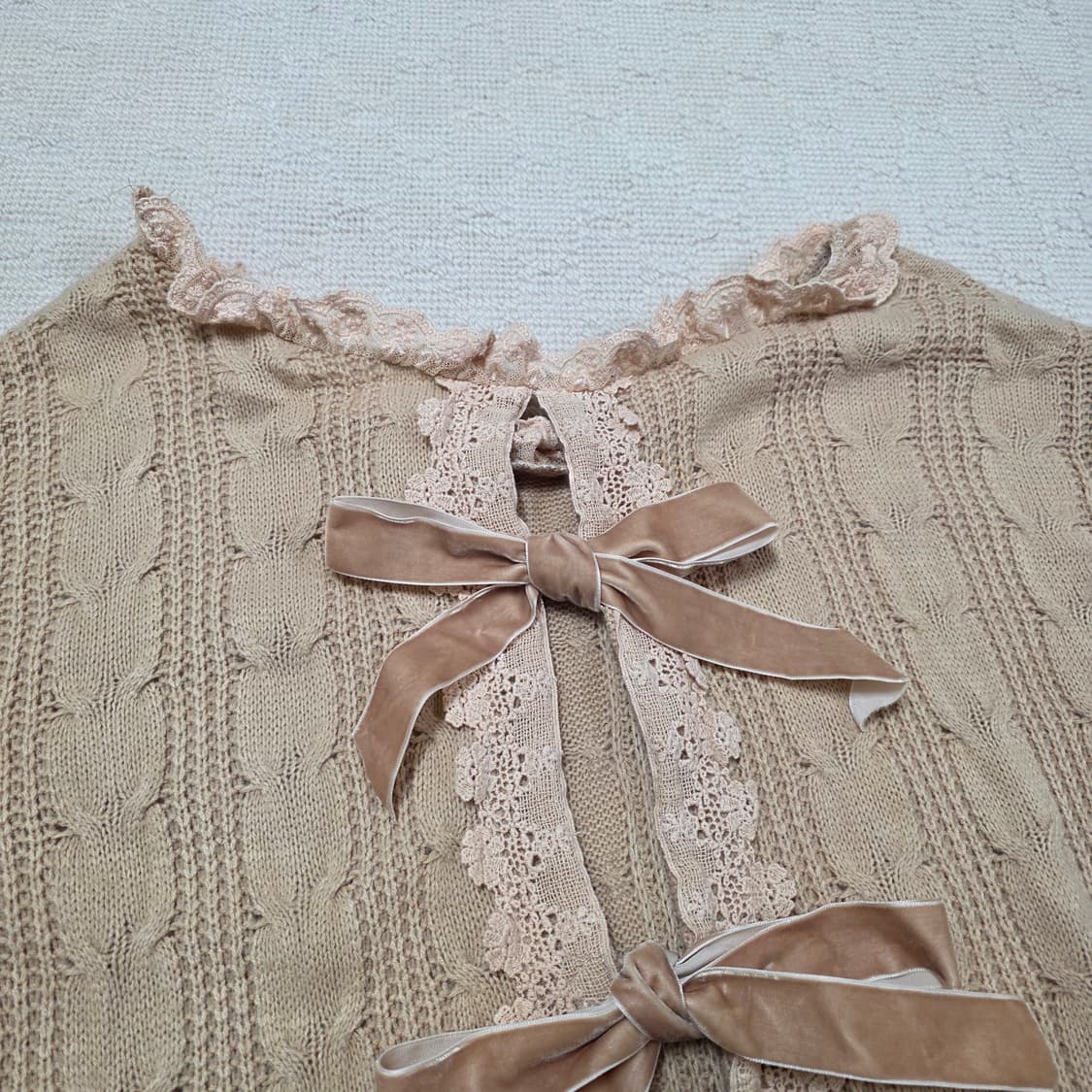 리즈리사 리본 라떼갸루 니트 갸루일브히메갸루 상품이미지2