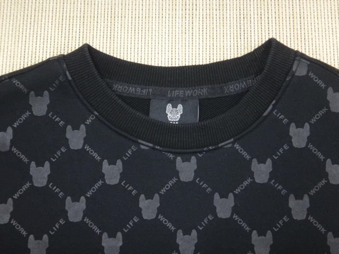 (XS) 라이프워크 모노그램 패턴 맨투맨 제트블랙 상품이미지7