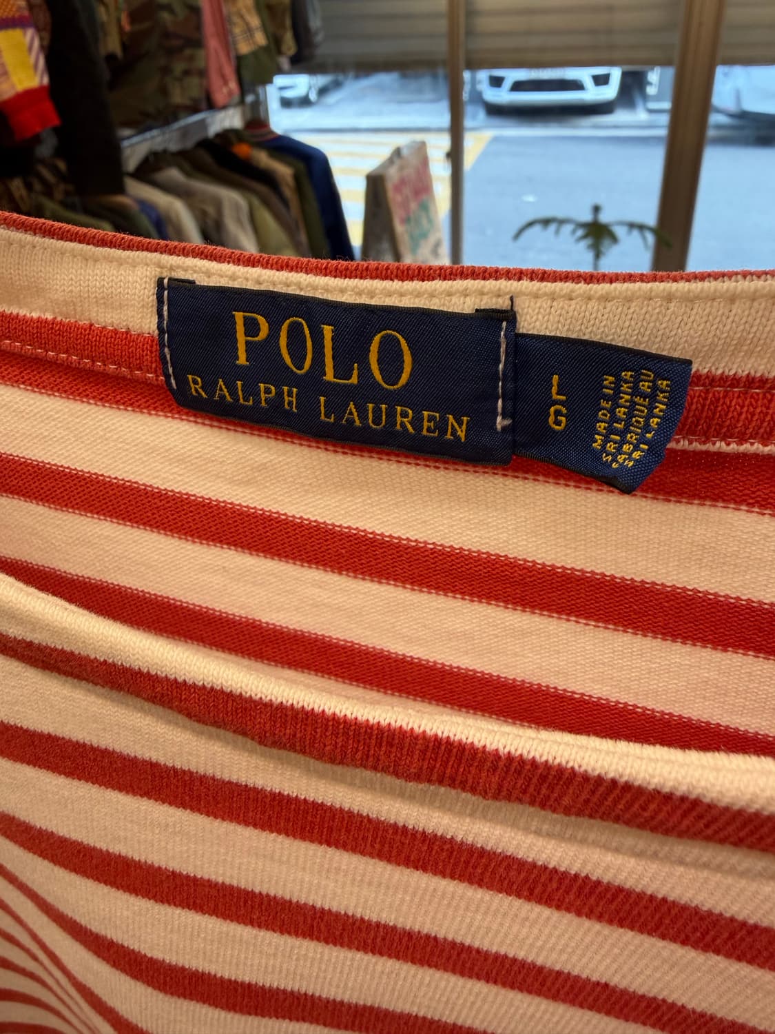 폴로 랄프로렌 스트라이프 보트넥 티셔츠 상품이미지4
