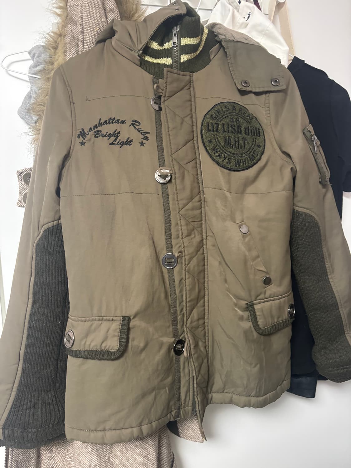 리즈리사 퍼 니트 패딩 갸루 y2k 상품이미지3