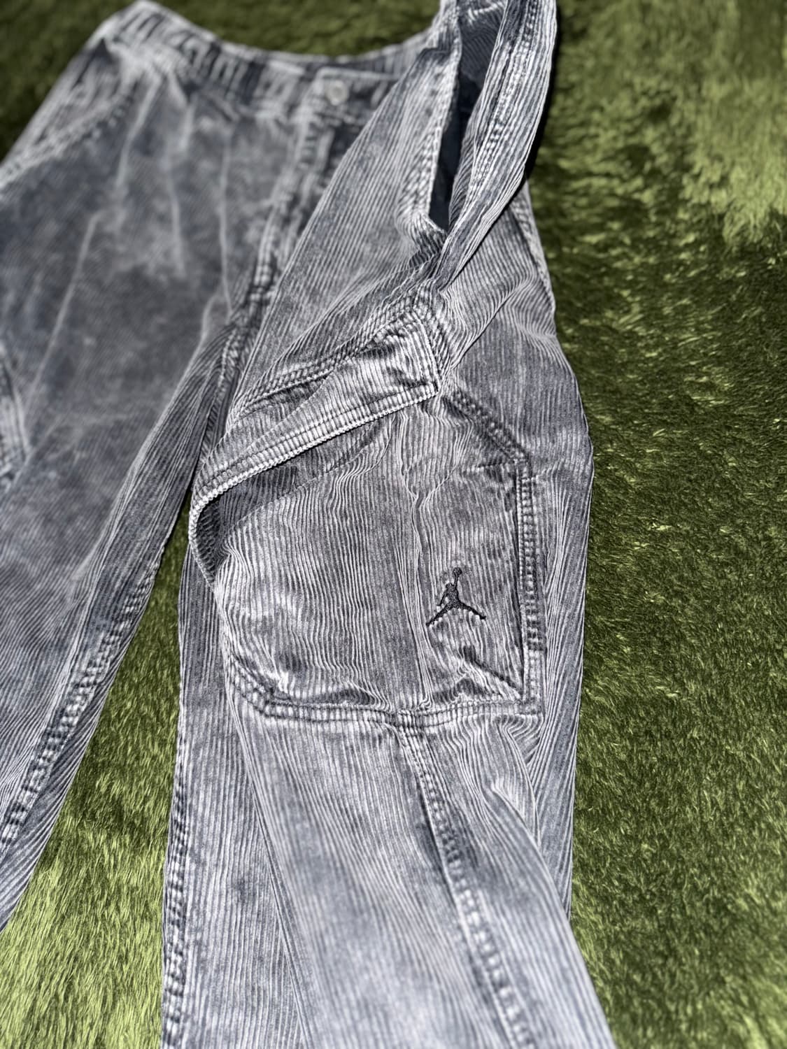 [L] 조던 플라이트 시카고 워시드 코듀로이 팬츠 블랙 그레이 상품이미지7