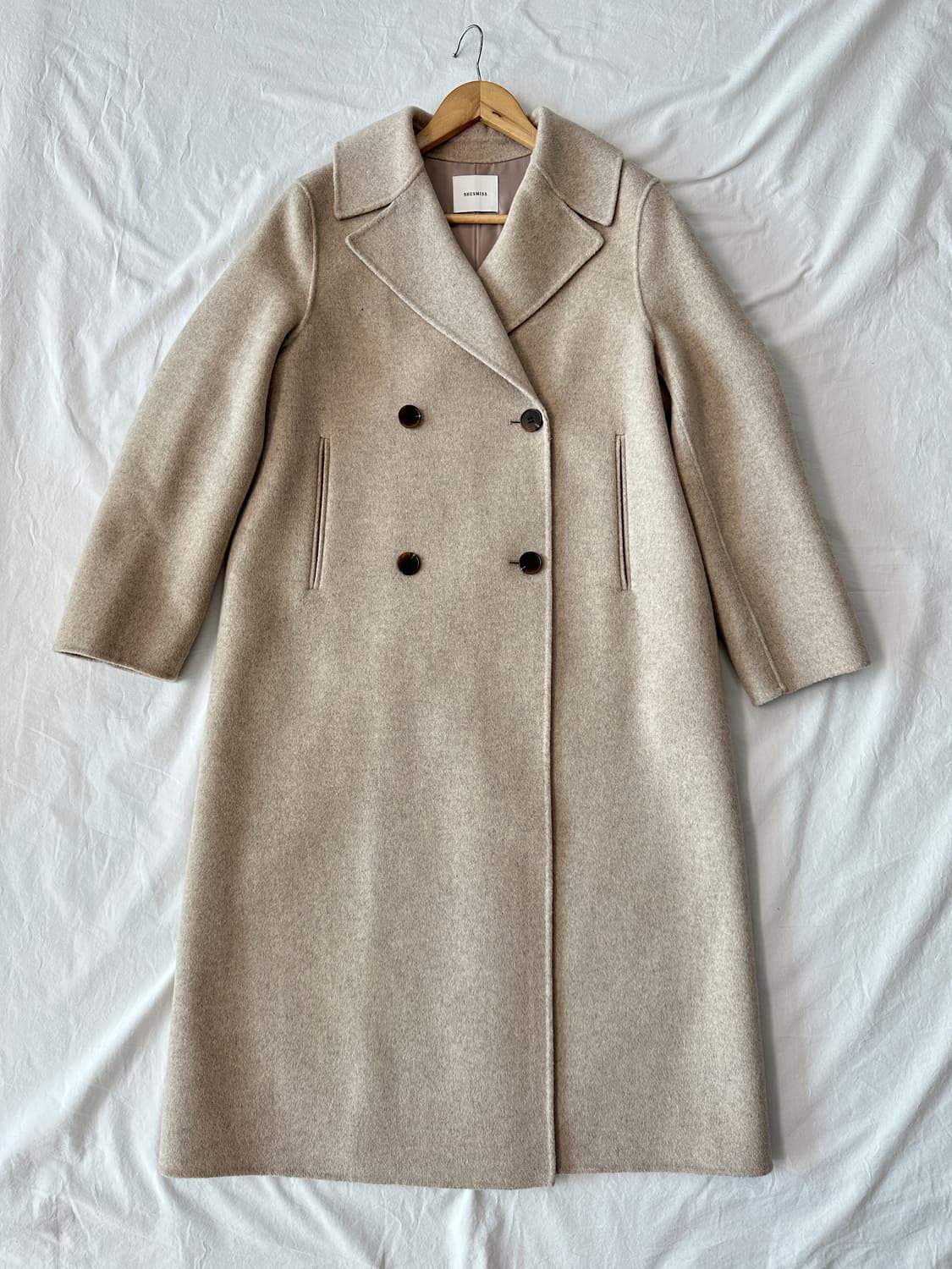 쉬즈미스 모캐시미어 더블롱코트 상품이미지1