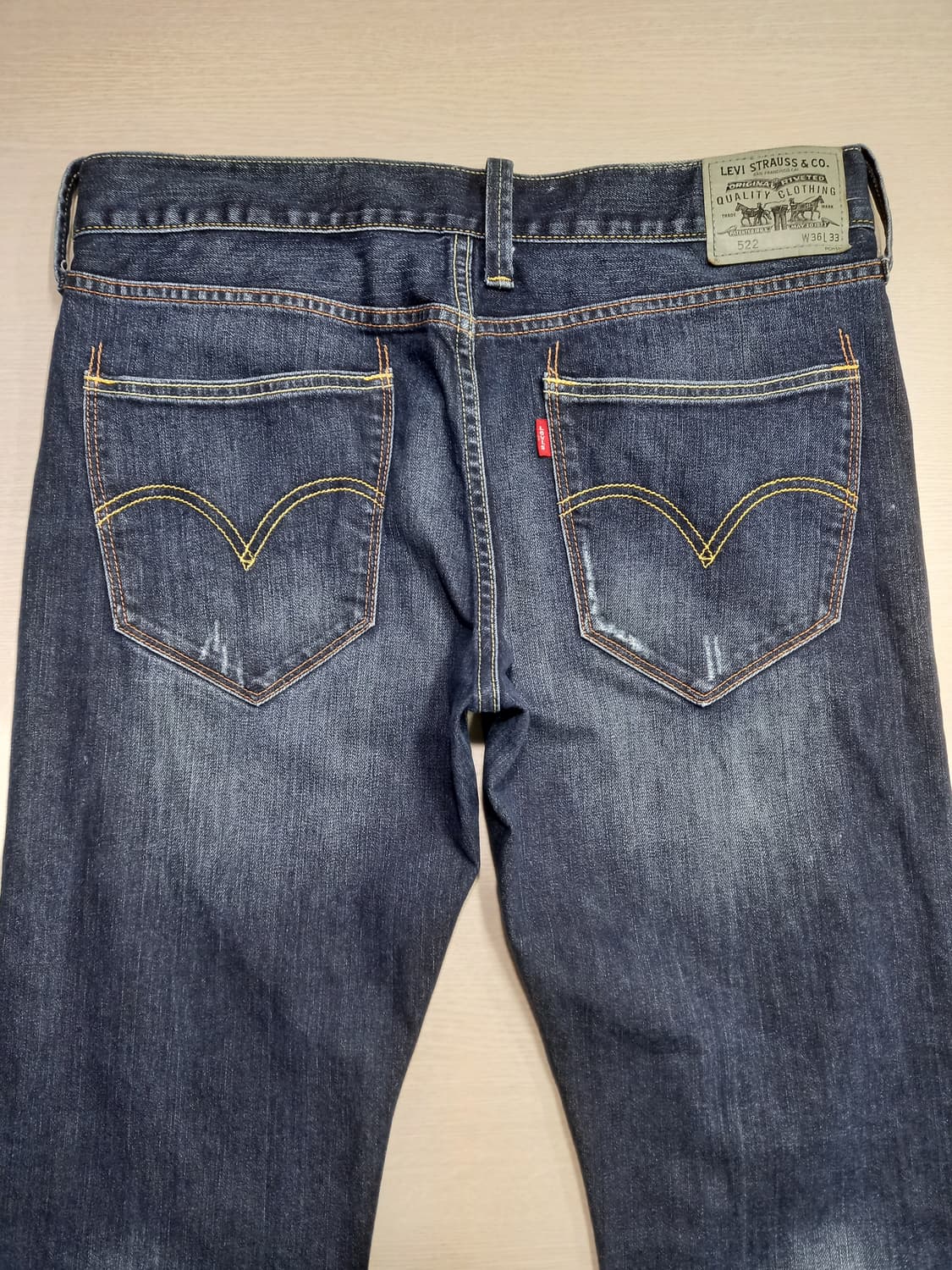 36 리바이스522 데미지워싱 스판 일자진 진청 36-436 상품이미지4