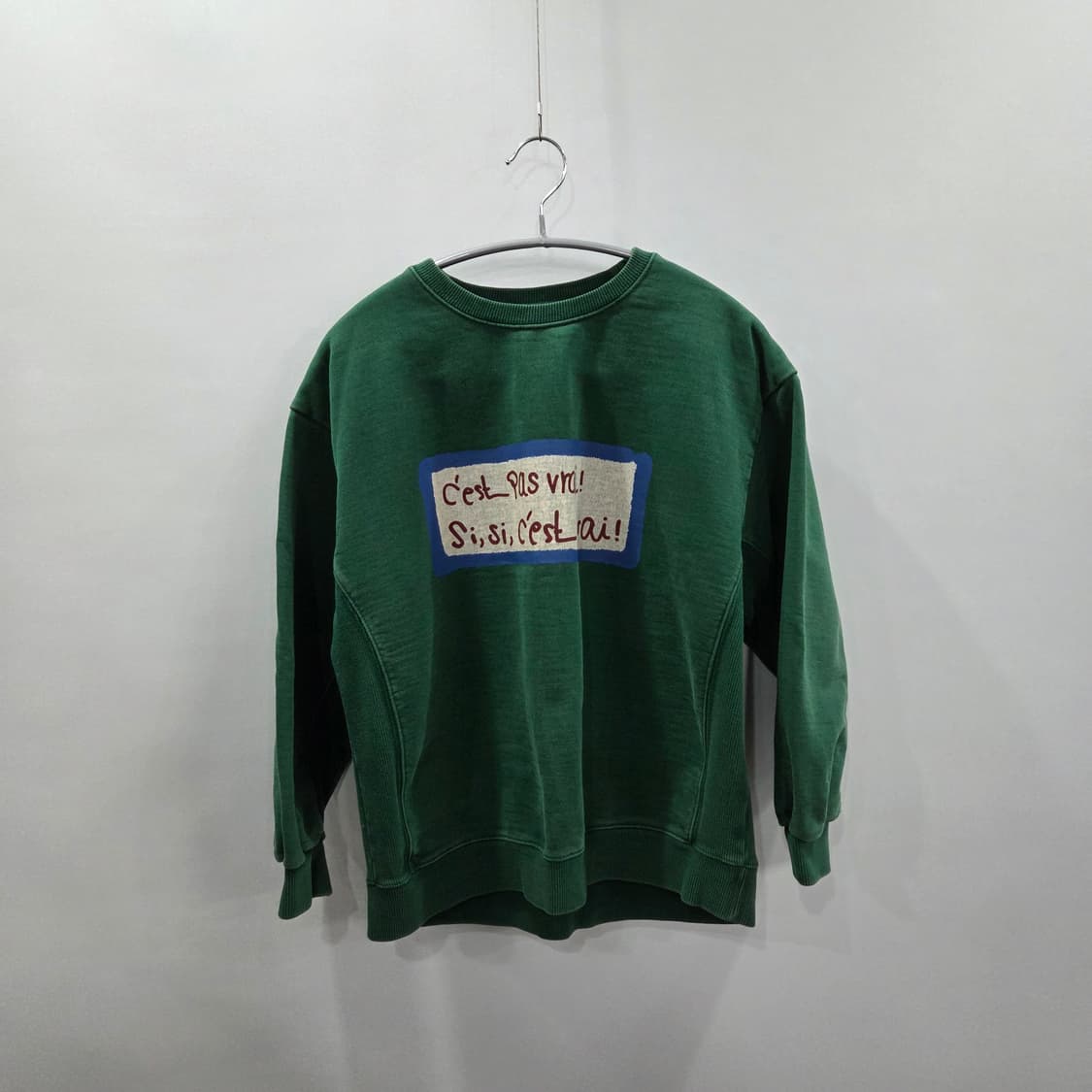 리미떼두두 키즈 프린팅 가먼트다잉 맨투맨 3XL 상품이미지1