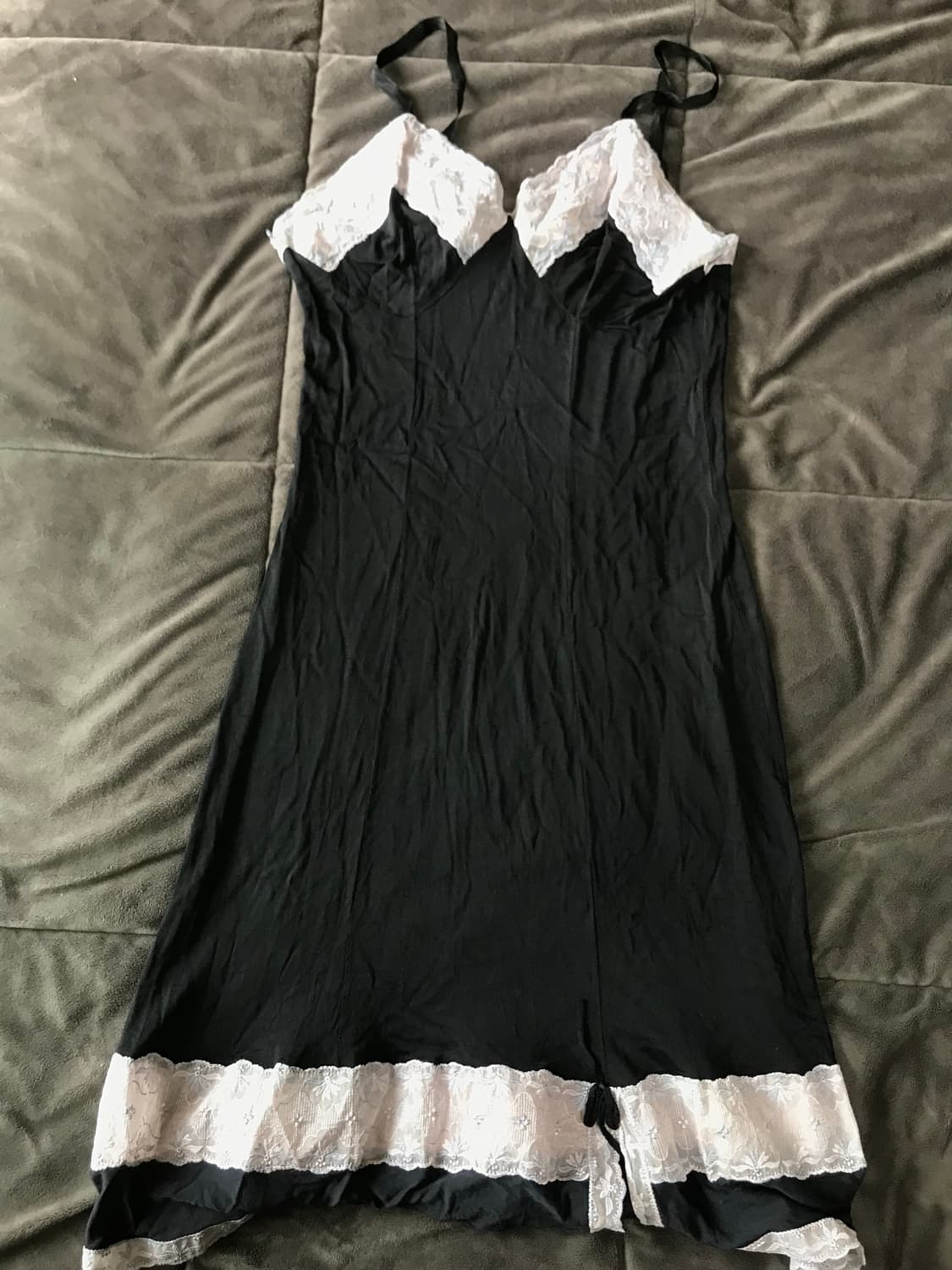 블랙 레이스 슬립 상품이미지1