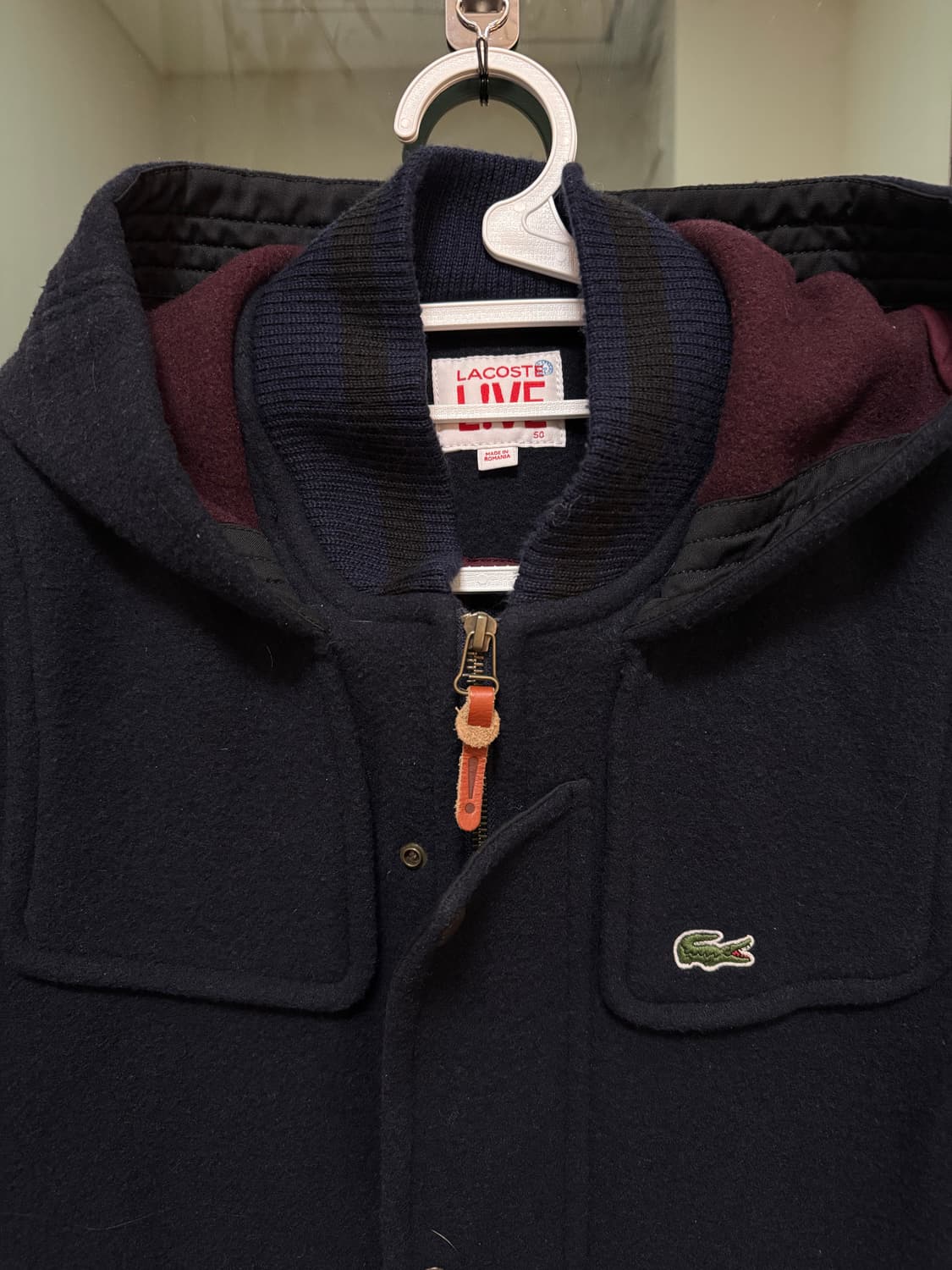 라코스테 네이비 하프코트 상품이미지2