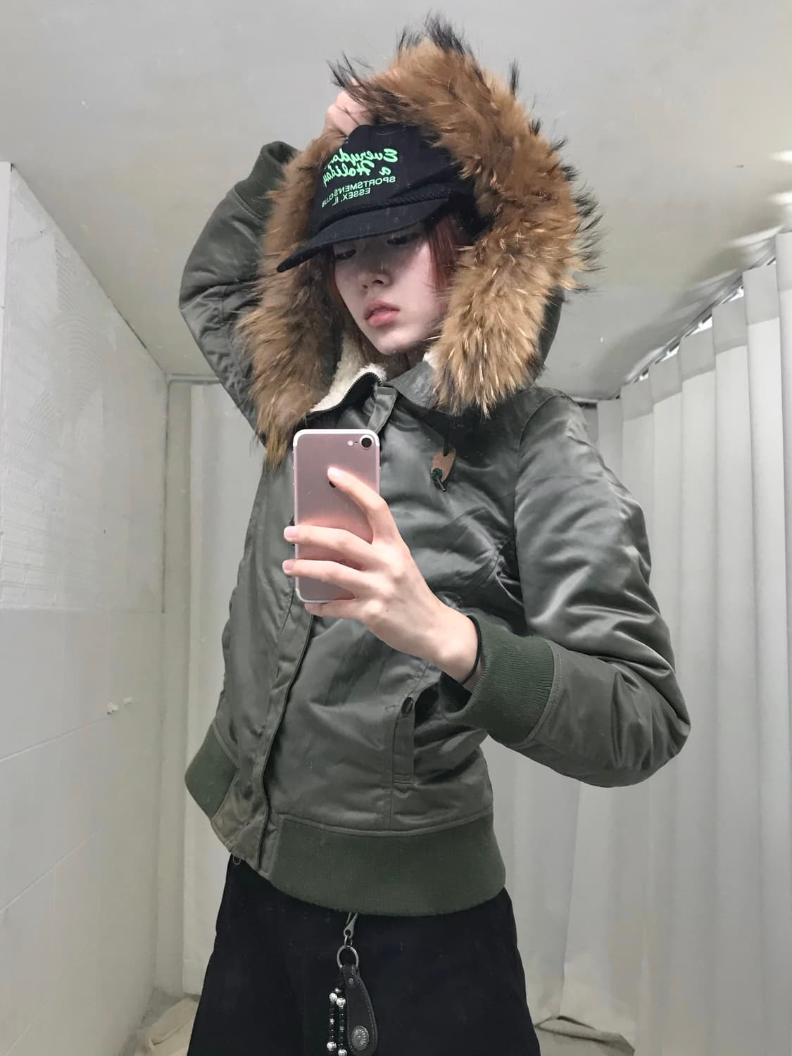 STUDIOUS 재팬 크롭 하이넥 퍼 MA-1 자켓 상품이미지1