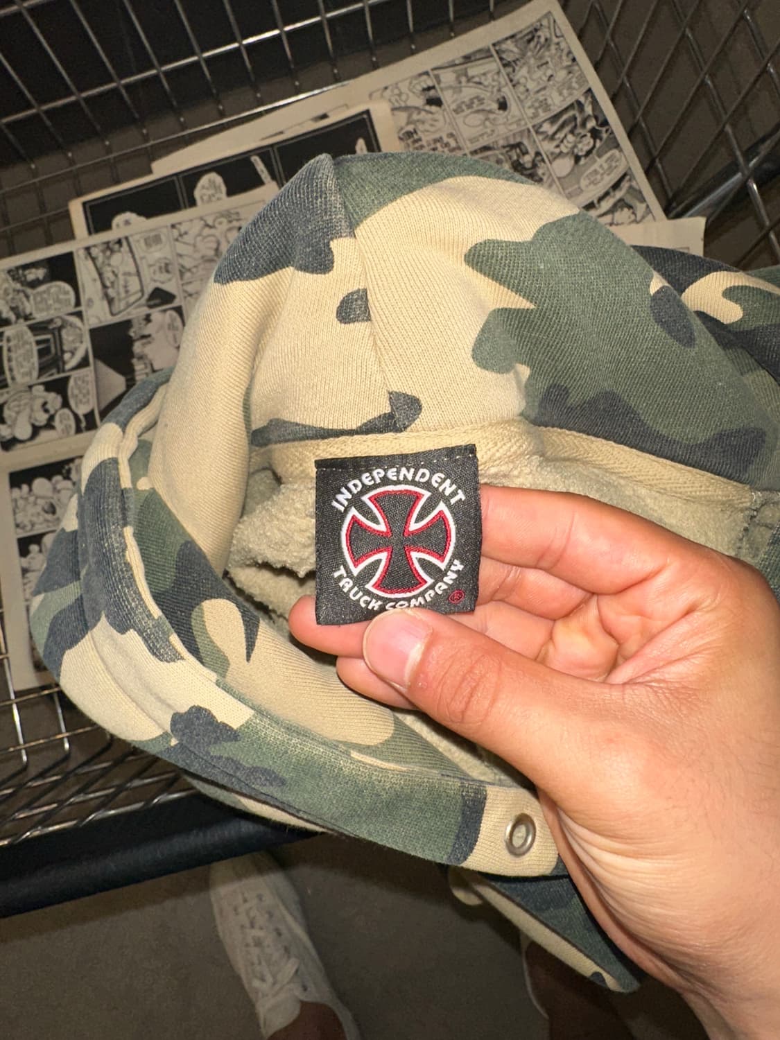 Independent camo pattern logo Hood sweat 상품이미지10
