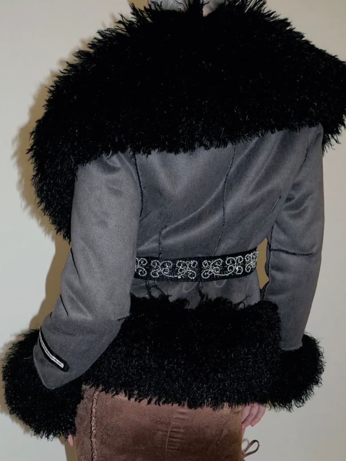 스컬프터 리버시블 퍼 무스탕 자켓(블랙 S) 상품이미지3