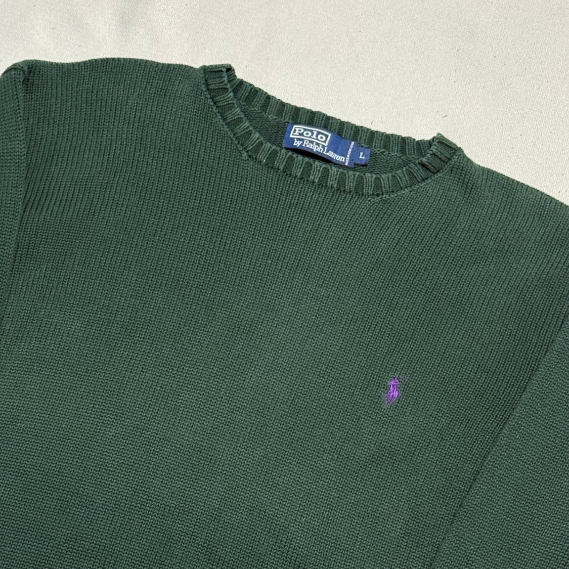 L 폴로랄프로렌 그린 코튼 니트 상품이미지1
