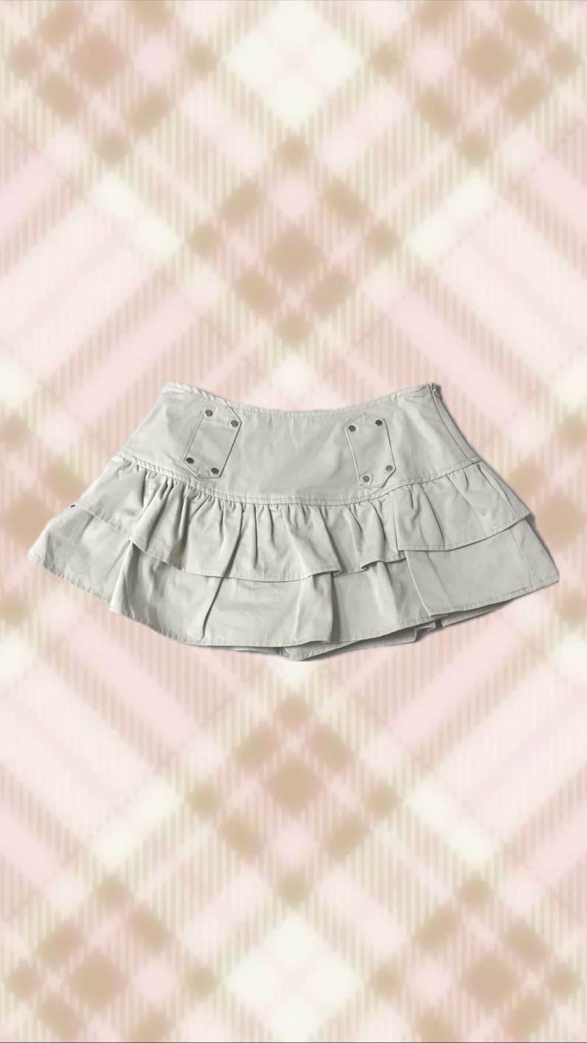 라떼 베이지 캉캉 스커트 치마 히메 오네 갸루 러블리 로걀 와투케 빈티지 상품이미지1