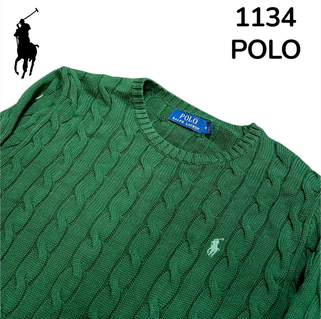 폴로 여성용 신형 꽈배기 그린 니트 M 상품이미지4