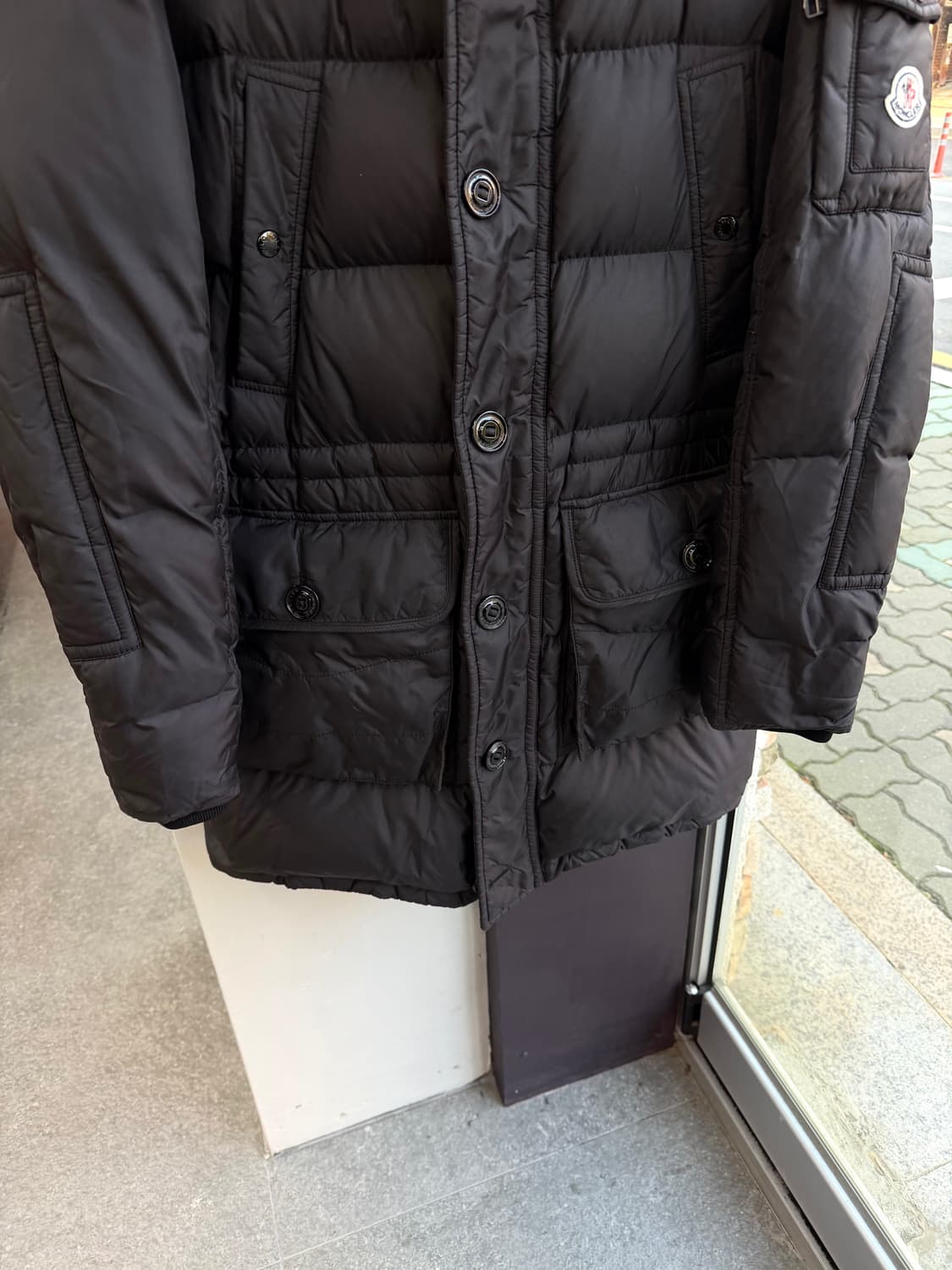 100~105/ 몽클레어 아프톤 퍼 구스다운 롱패딩 상품이미지5