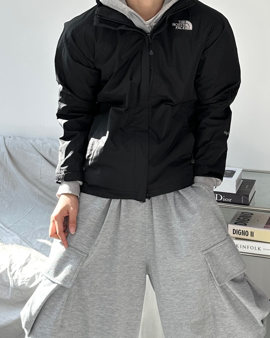 노스페이스 하이벤트 알파 블랙 바람막이 S 상품이미지2