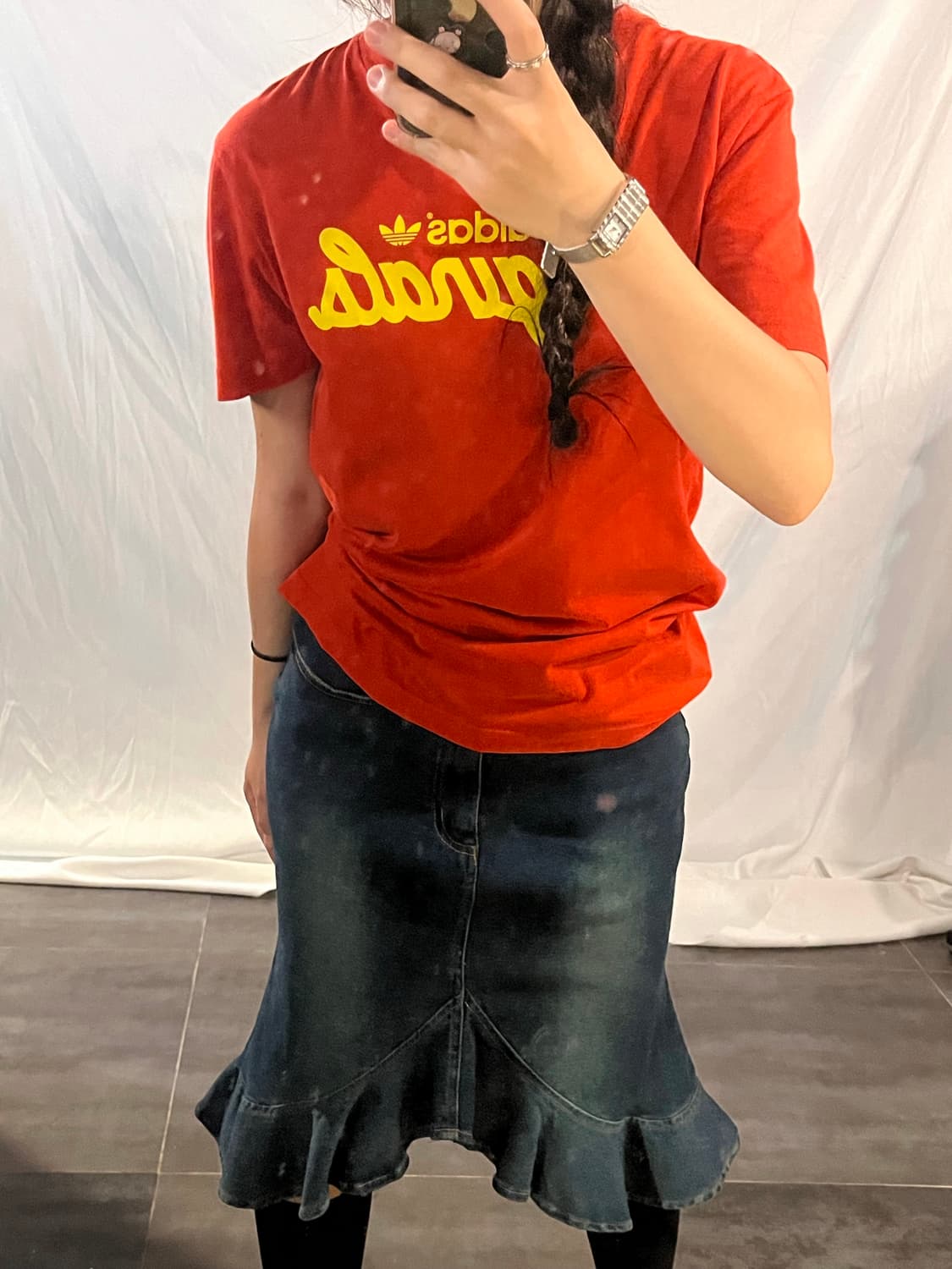 Adiddas orange T-shirt 상품이미지4