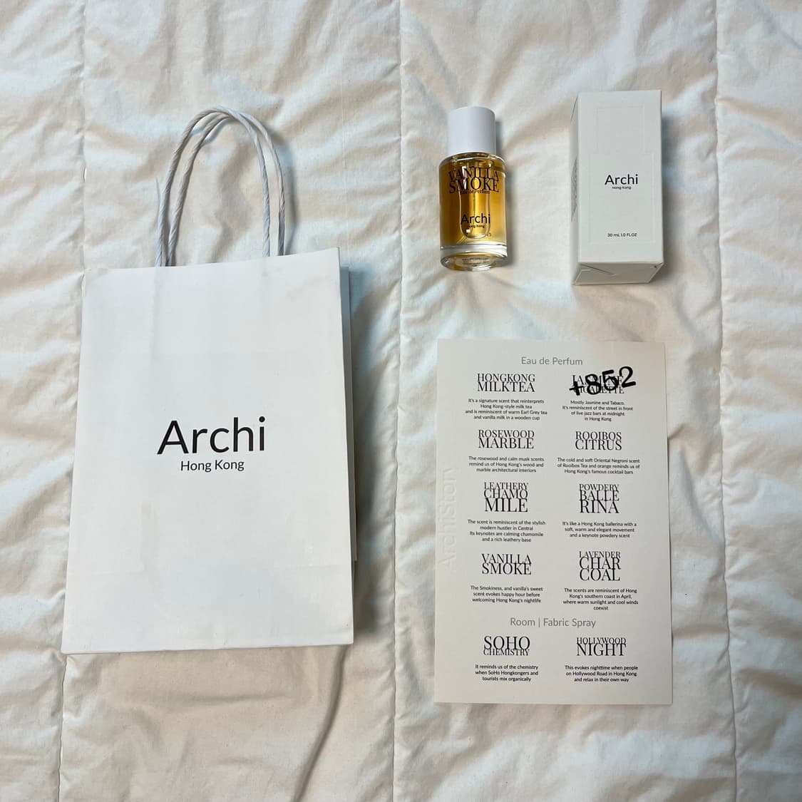 (새상품) 홍콩 로컬 향수 ARCHI Vanilla Smoke 30ml 상품이미지5