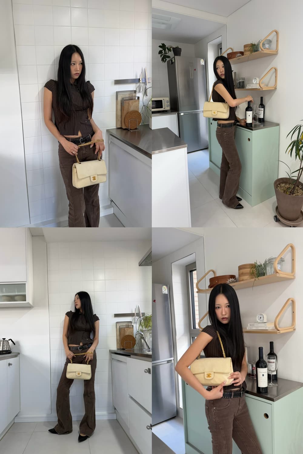 샤넬 패브릭 클래식 미듐 빈티지 상품이미지2