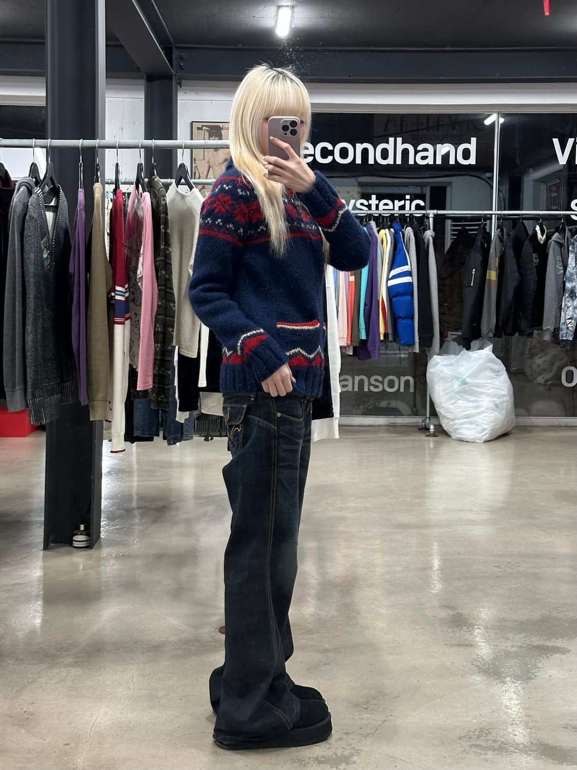 히스테릭 글래머 노르딕 코위챤 가디건 상품이미지2