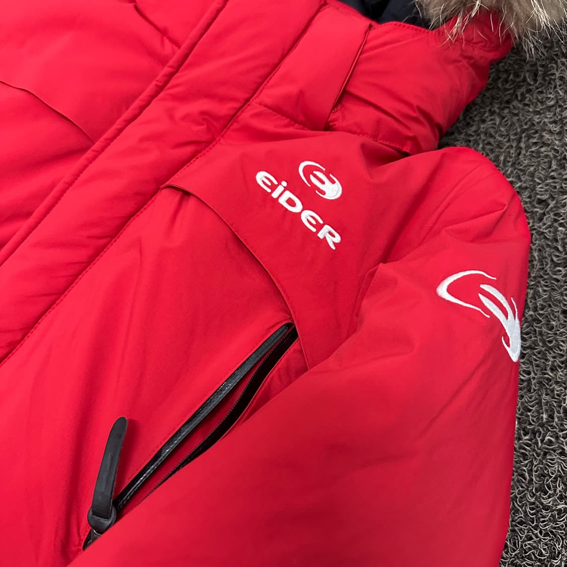 아이더 700 구스다운 사파리 롱패딩 레드 90(S) 상품이미지4