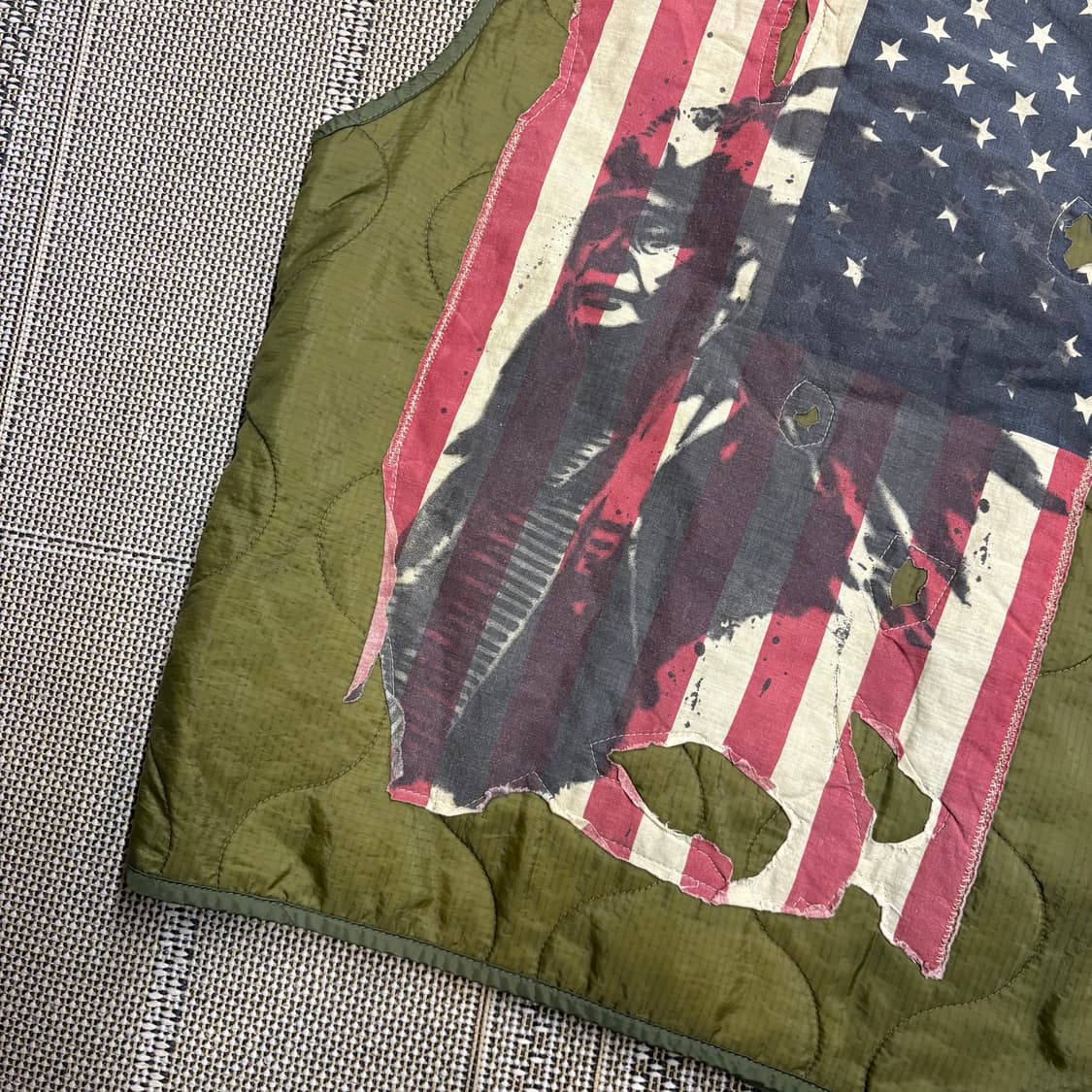 데님 앤 서플라이 랄프 로렌 성조기 & 인디안 퀼팅 밀리터리 베스트 상품이미지2