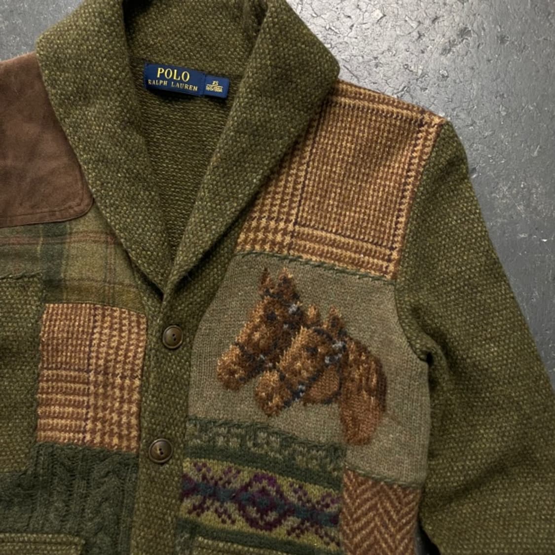 폴로 랄프로렌 신형 패치워크 가디건 상품이미지2