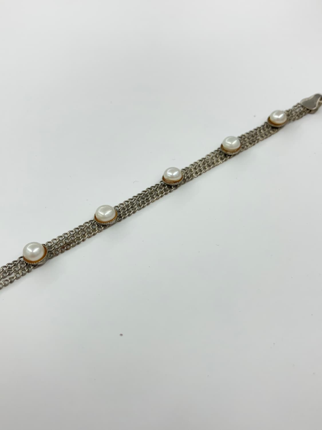 트리플사슬 진주 팔찌 상품이미지2