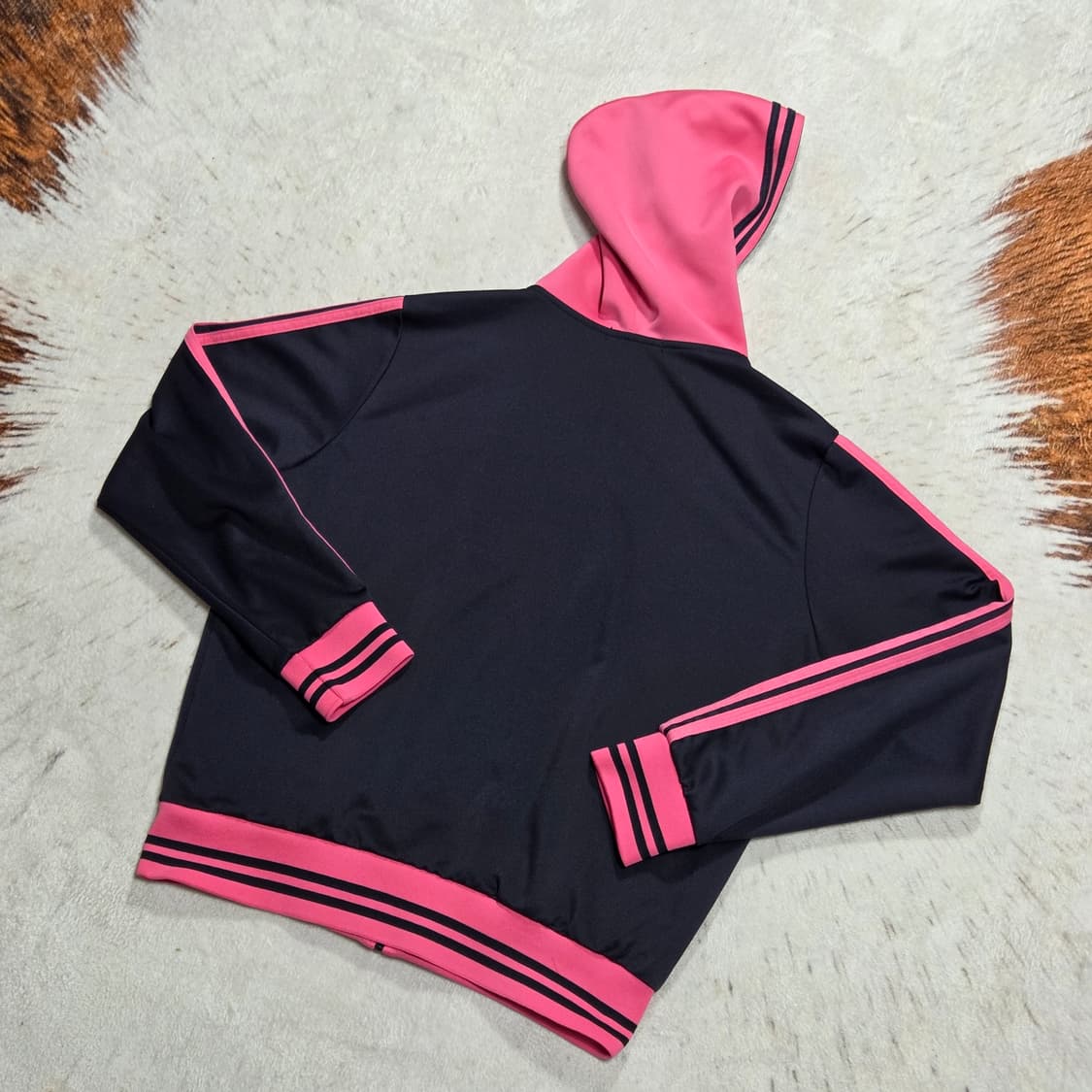 Y2K 키치 큐빅 후드 져지 상품이미지4