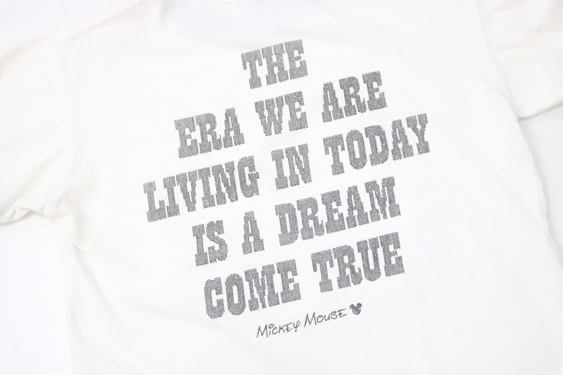 디즈니 00s 빈티지 미니마우스 큐빅 로고 링거 반팔 티셔츠 (M) 상품이미지8
