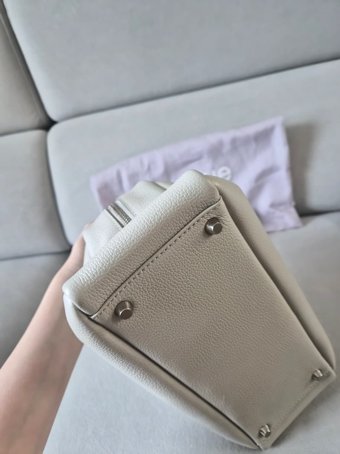 (체인포함)분크 토크 토트백 S 라이트베이지 상품이미지5