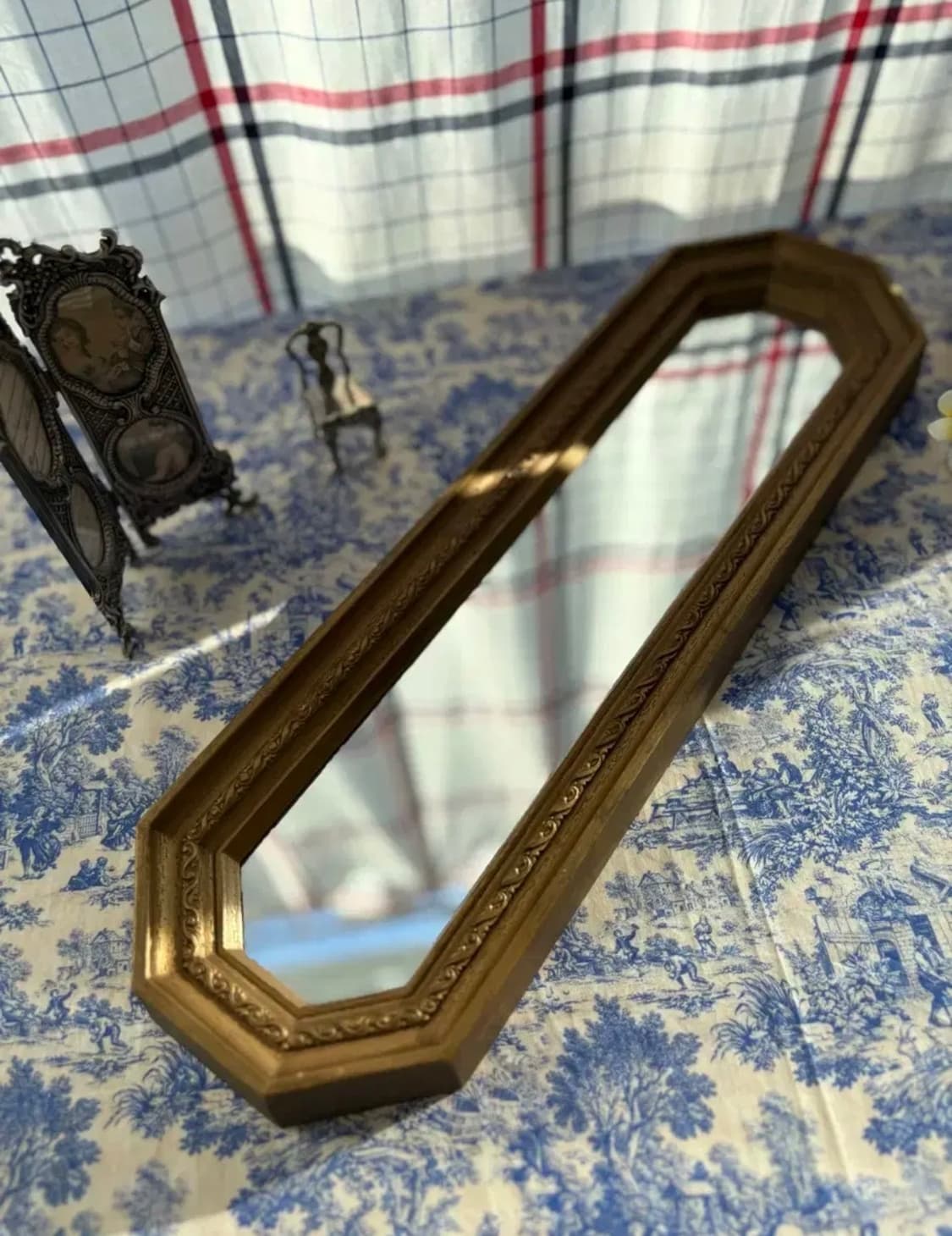 빈티지 팔각 거울트레이 겸 벽걸이 거울(가로 세로 가능) 상품이미지3