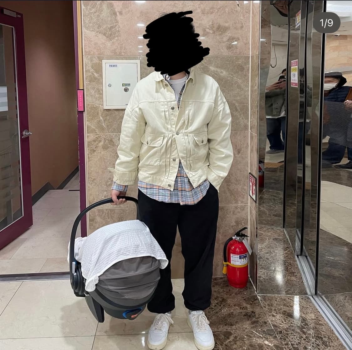 프릭스토어 오버핏 2세대 데님자켓 에크루 오프화이트 색상 봄잠바 봄자켓 상품이미지5