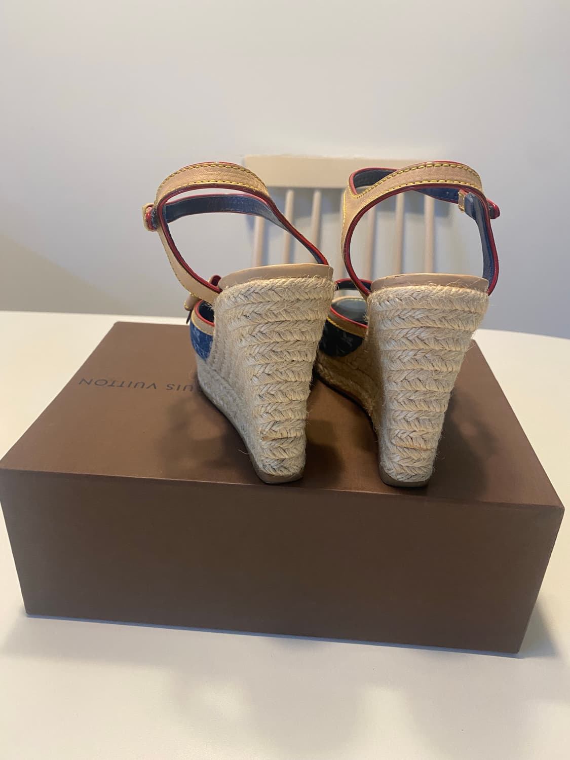 Louis Vuitton 데님 웨지힐 상품이미지4