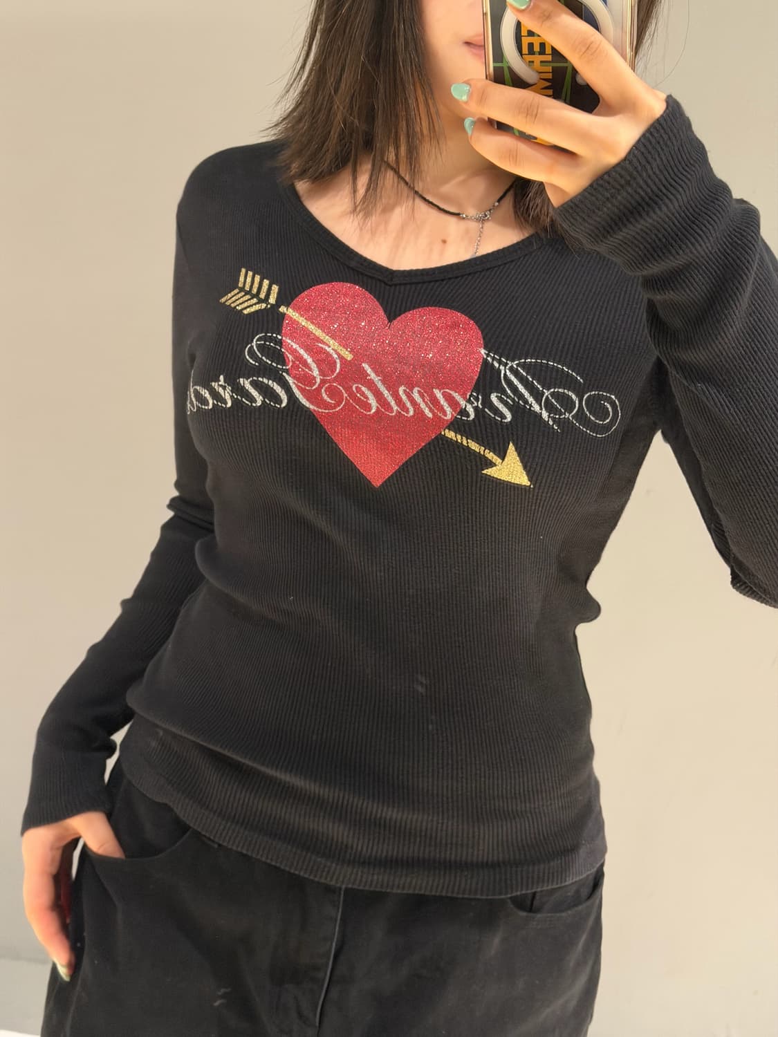 y2k printing detail long sleeve 상품이미지4