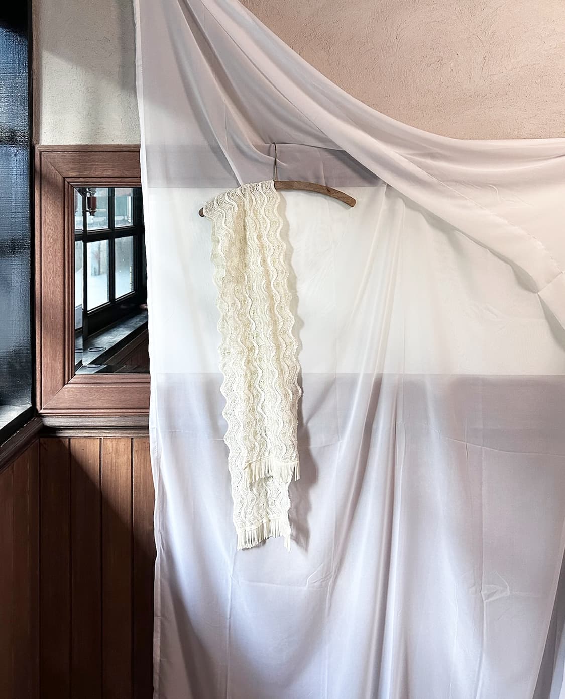 JPV vintage lace fringe scarf 상품이미지2