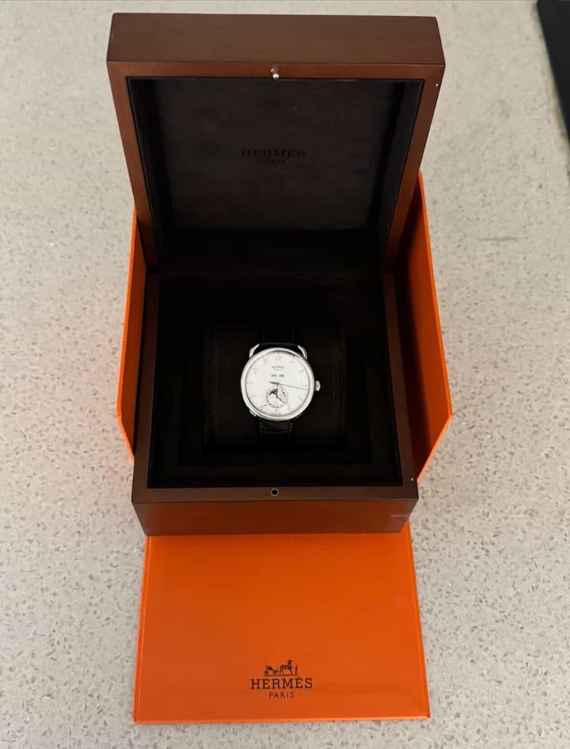 에르메스 아쏘 그랑 룬 43mm 문페이즈 시계 화이드 다이얼 상품이미지5