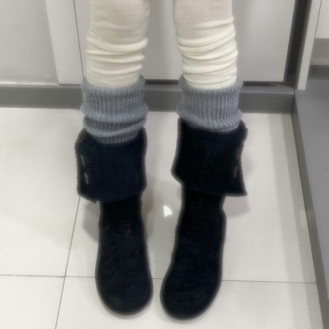 스케쳐스 블랙 니트 카디 부츠 / 빈티지 어그 카디 상품이미지4