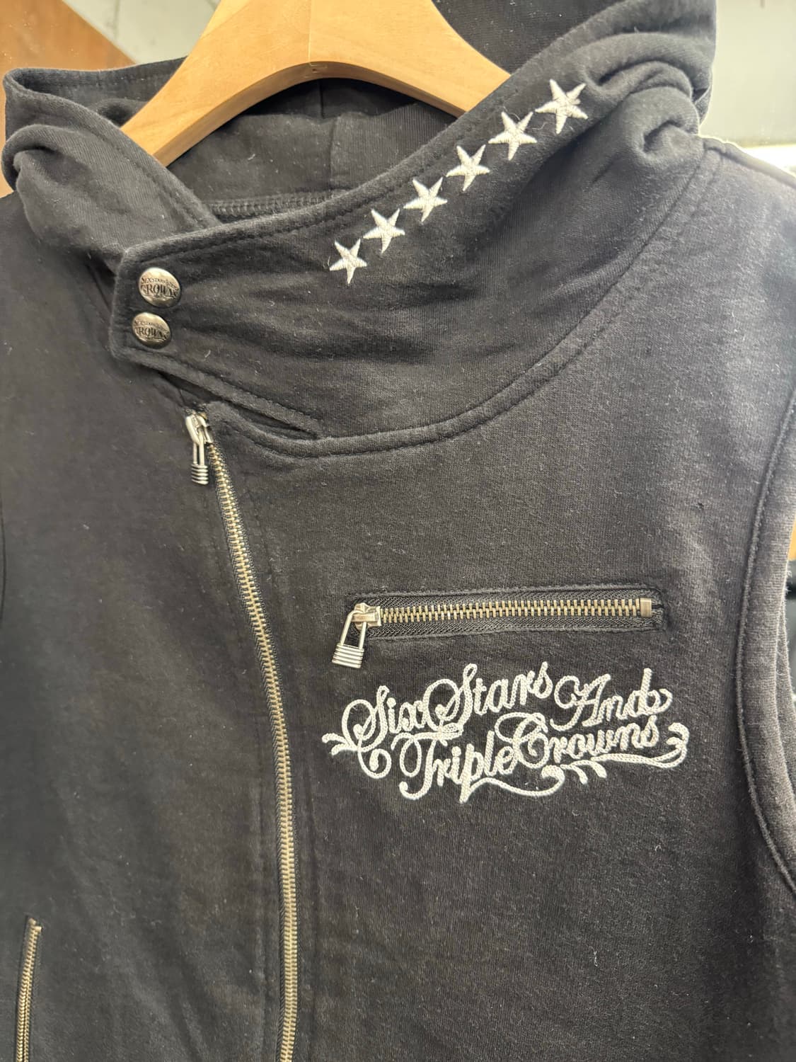 RUSS.K 빈티지 Y2K 후드 베스트 상품이미지2