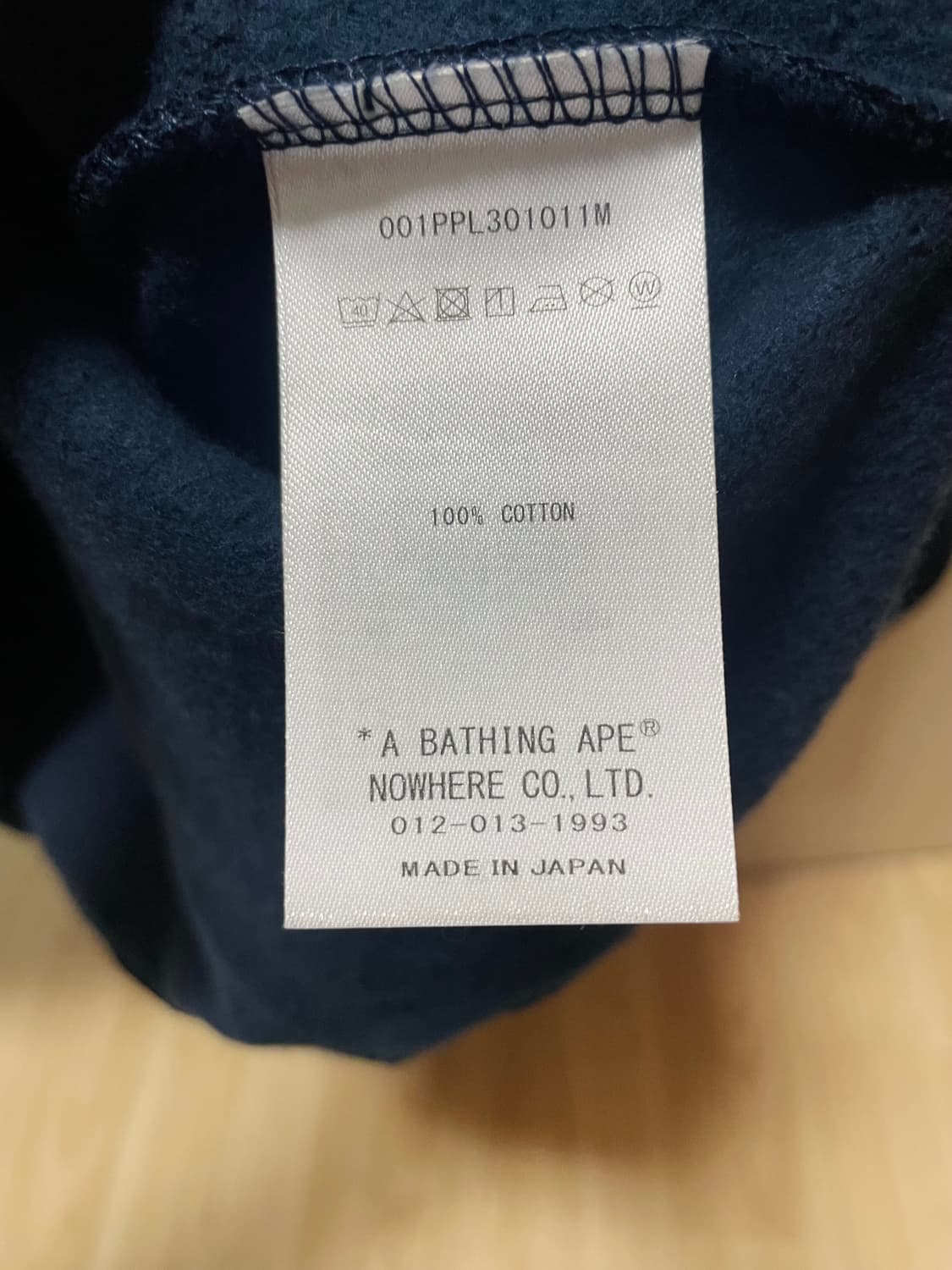 베이프 홀로그램후드티 네이비 상품이미지5