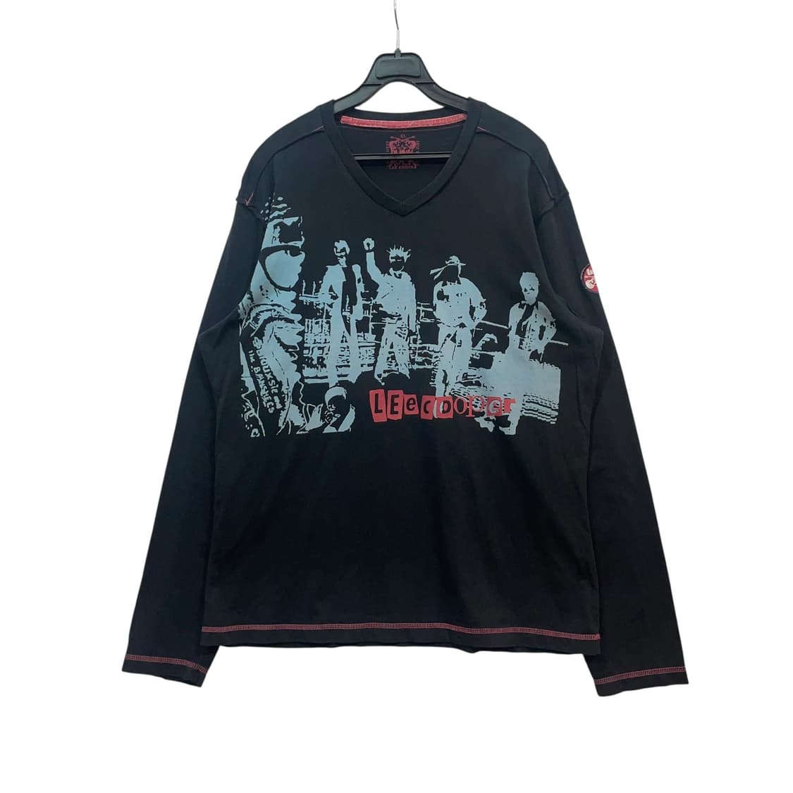 Lee Cooper Graphic V-Neck Long Sleeve T 상품이미지1