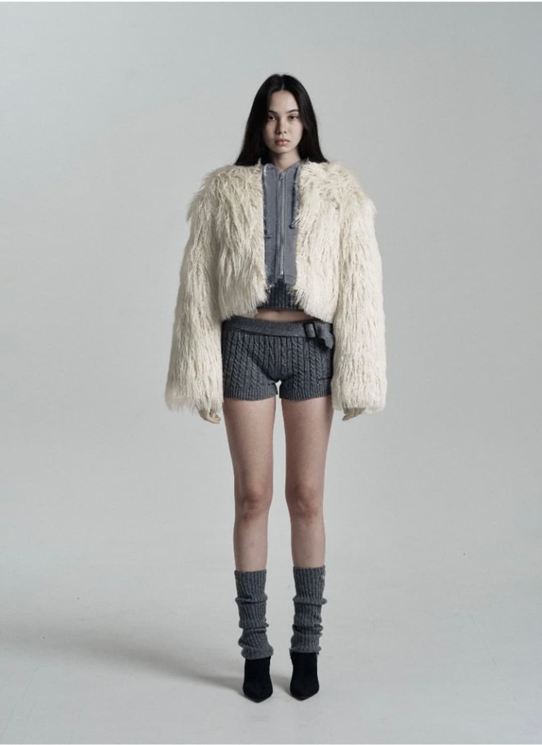 [택있는새상품] ODOR 오도어 크러스티 후드 퍼 자켓 크림 바닐라 상품이미지5